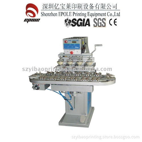 Four Colors Pad Printer with Conveyor Belt